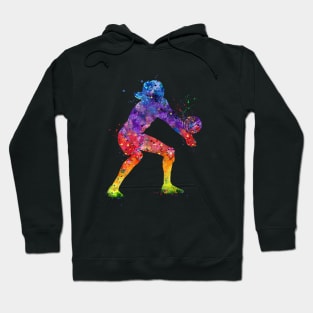Girl Volleyball Player Watercolor Sport Gift Hoodie